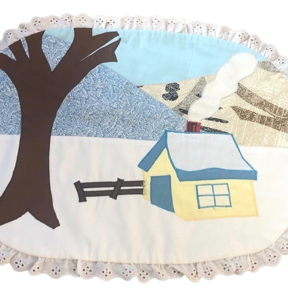 VTG Hand Crafted Set 4 Oval Country Home Appliquéd Placemats Lace Trim
Cottage - Picture 6 of 7